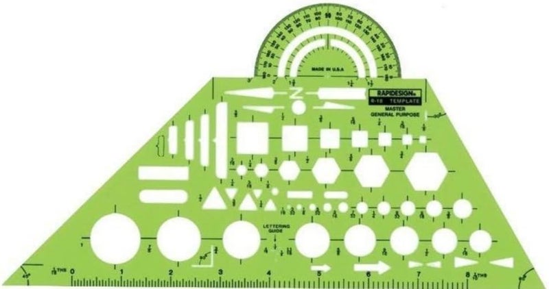 Rapidesign Master General Purpose Template - Versatile Drafting Tool for Architects and Designers - Image 1